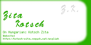 zita kotsch business card